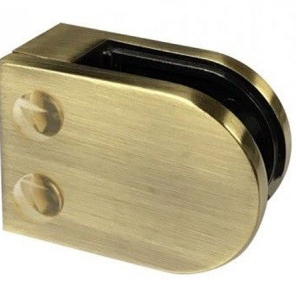 10mm Coloured Glass Clamps – Black & Antique Brass (Flat Back)