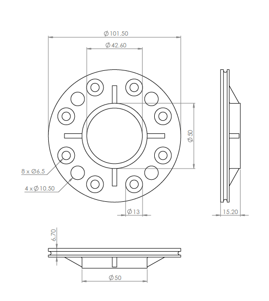 Weld-on Round Base Plate for Baluster Posts