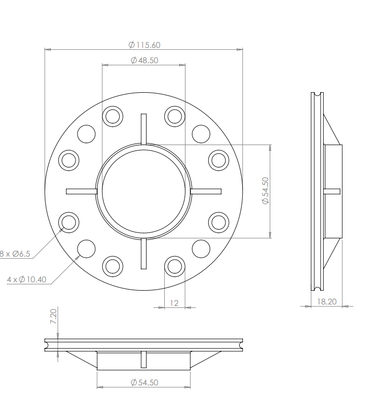 Weld-on Round Base Plate for Baluster Posts