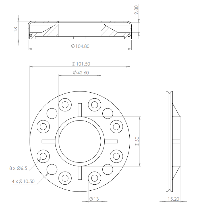Weld-on Round Base Plate for Baluster Posts